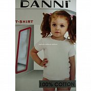 DANNI футболка детская белая на девочек