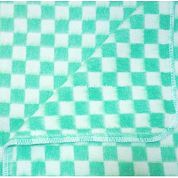 "Ермошка" одеяло байковое в клетку зелёное 57-1ЕТ